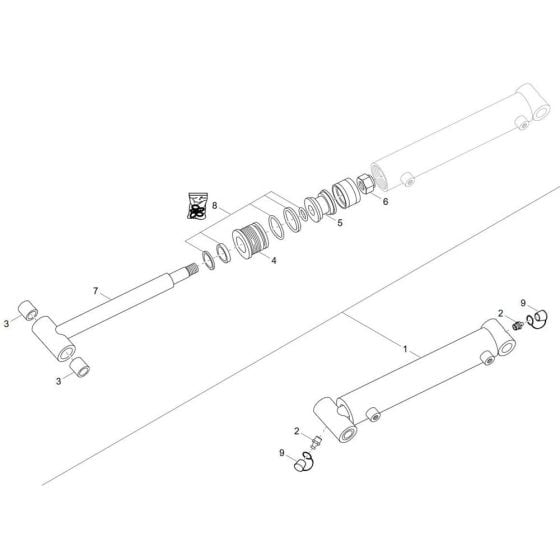 Cylinder Assembly for Wacker DT05e