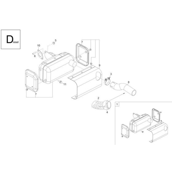 Exhaust Assembly for DT08