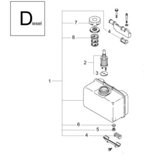 Fuel Tank for Wacker DT08