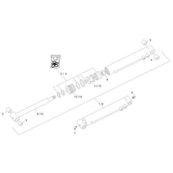 Tilt Ram Assembly for DT08