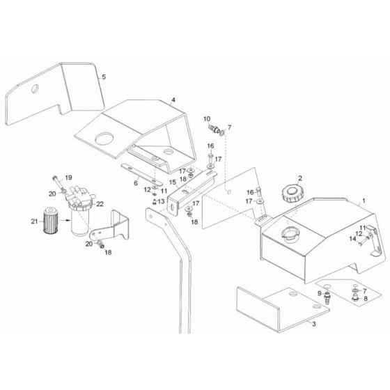 Fuel Tank Assembly for Wacker DT08