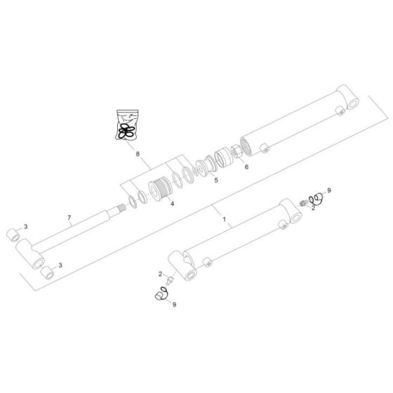 Cylinder Assembly for Wacker DT08