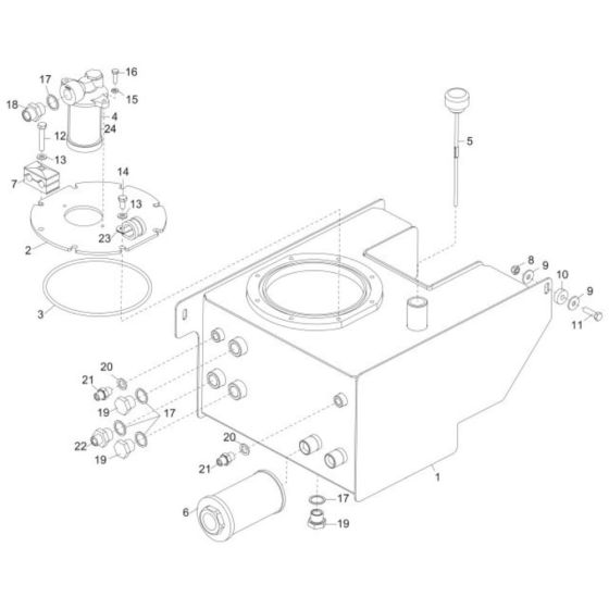 Hydraulic Tank for Wacker DT08