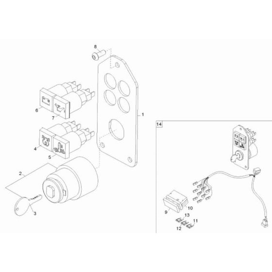Instrument Panel for Wacker DT08