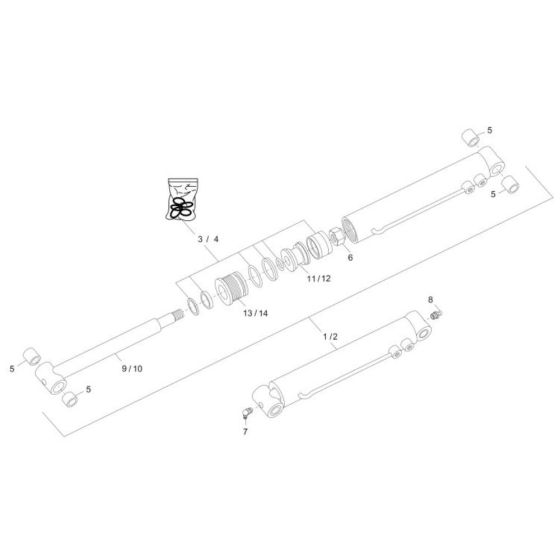 Tilt Ram Assembly for DT12