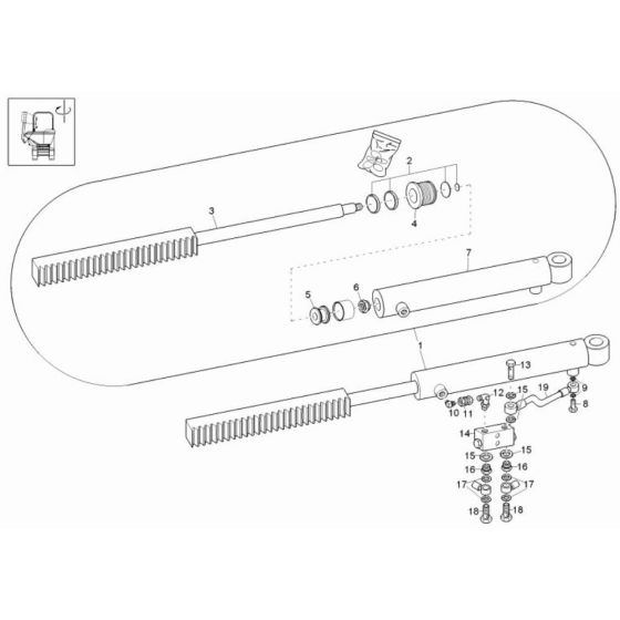 Boom Offset Cylinder Assembly