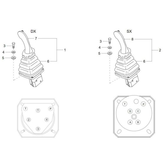 Joystick Assembly for Wacker DT23