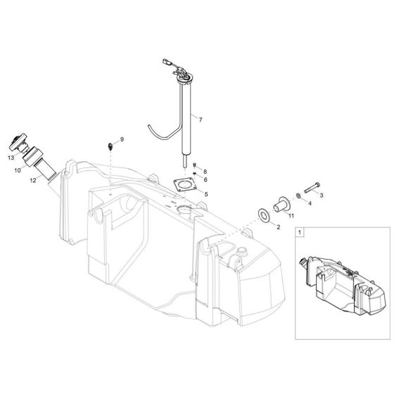 Fuel Tank Assembly for DV125