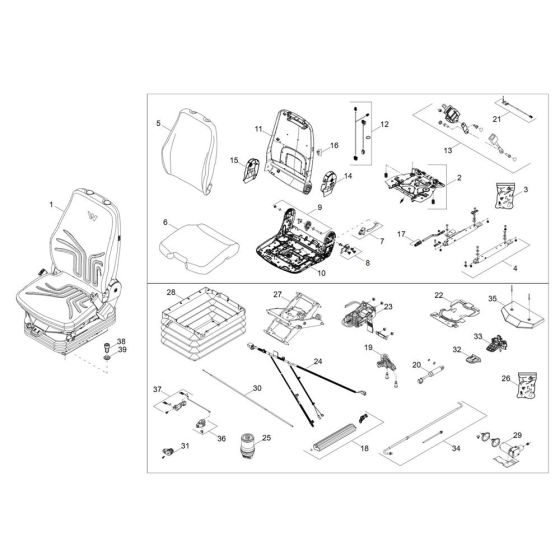 Seat Assembly for Wacker DV45