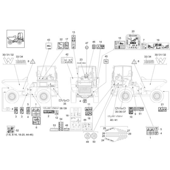Decals for Wacker DV60 Dumper