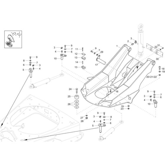 Swing Bracket for Wacker DV90