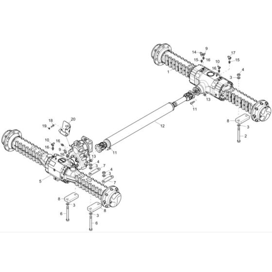 Axle Assembly for DW100 Dumper