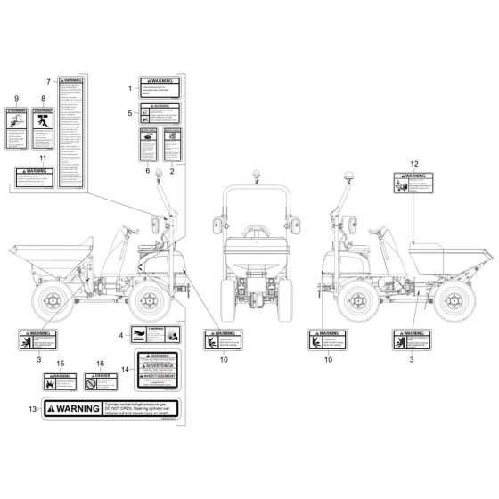 Decals for Wacker DW15e