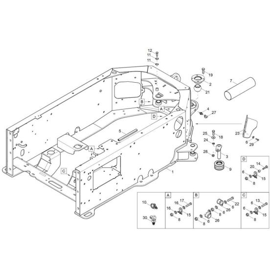 Frame Drive Unit for Wacker DW20-2