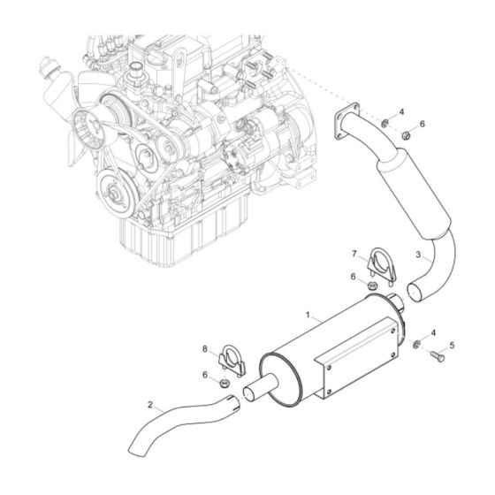 Exhaust Assembly for DW20 Dumper