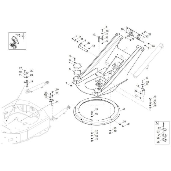 Swing Bracket for Wacker DW40-2