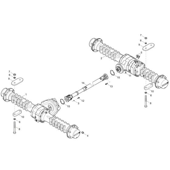 Axle Assembly for Wacker DW40-2