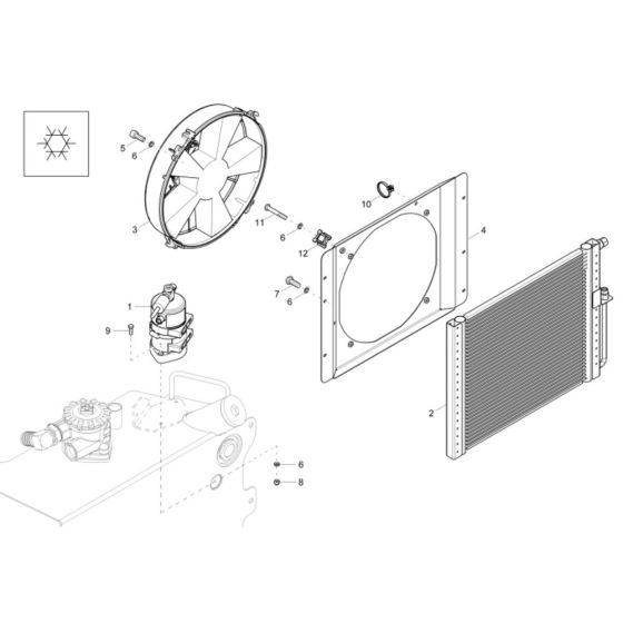 Radiator Assembly for DW40