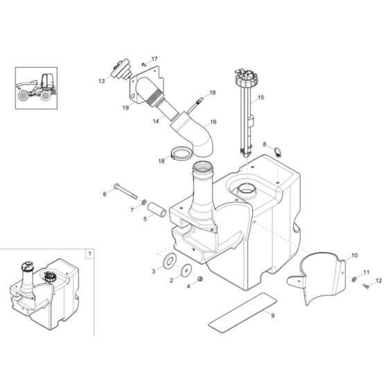 Fuel Tank Assembly - Wacker DW40