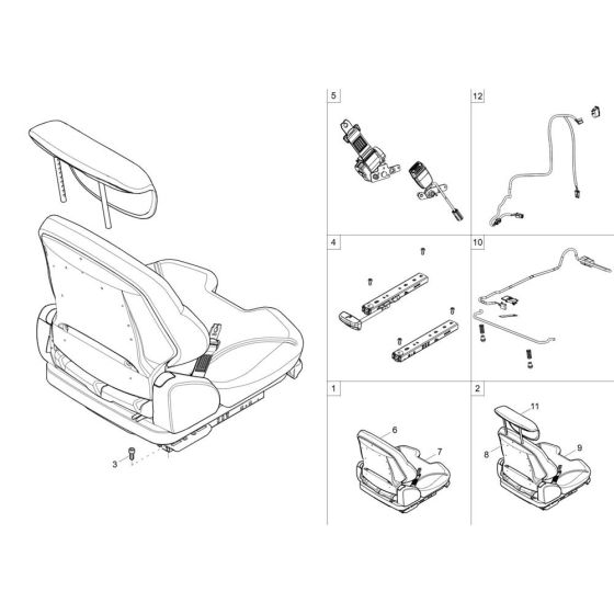 Seat Assembly for Wacker DW50-2