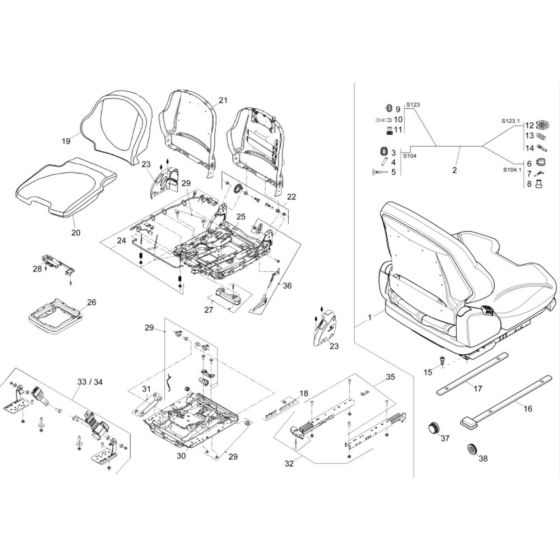Seat Assembly for Wacker DW50