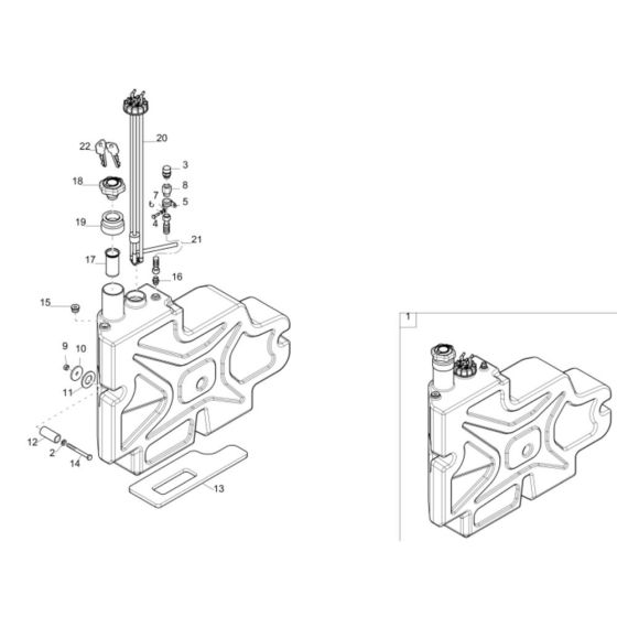 Fuel Tank Assembly for Wacker DW60