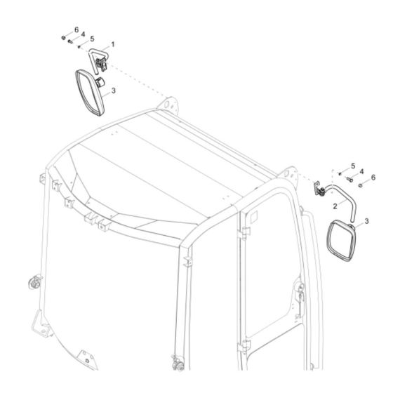 Mirror Assembly for DW60-2