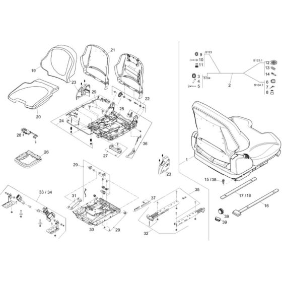 Seat Assembly for Wacker DW60-2