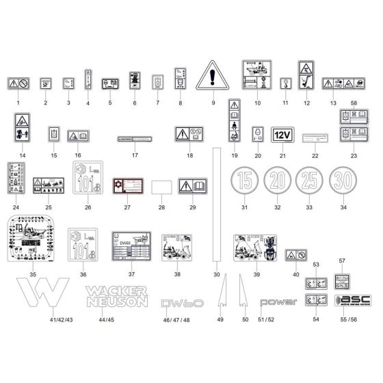 Wacker DW60-3 Dumper Decals