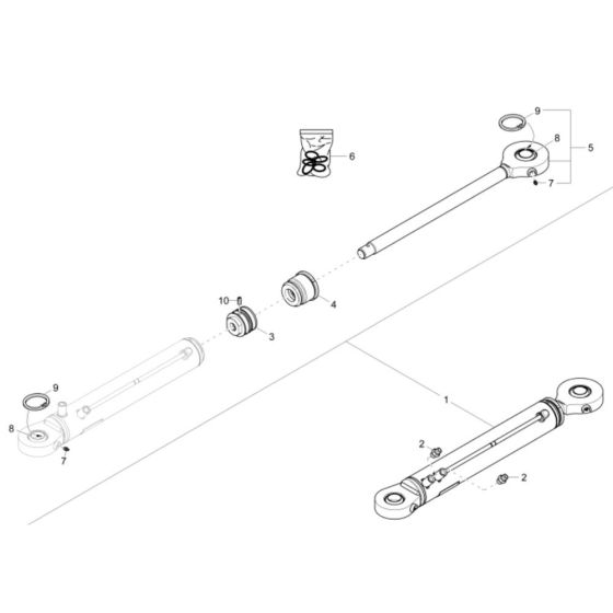 Steering Cylinder for DW90 Dumper