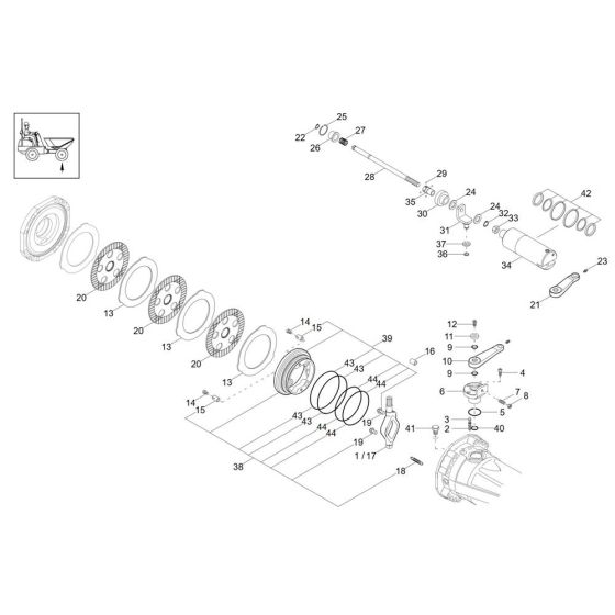 Brake Assembly for Wacker DW90-2