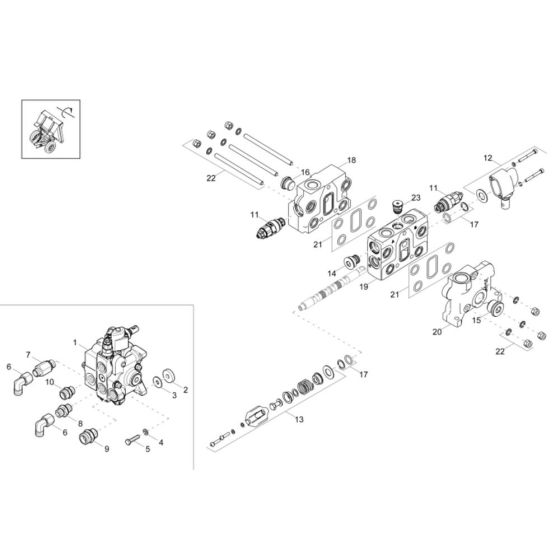 Control Valve for Wacker DW90-2