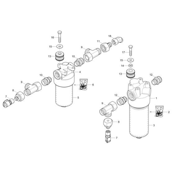 Hydraulic Filter for Wacker DW90-2