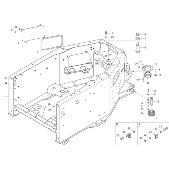 Frame Drive Unit for Wacker DW90-2