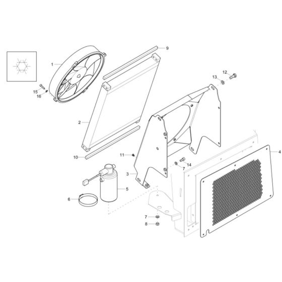 Radiator Assembly for DW90-2