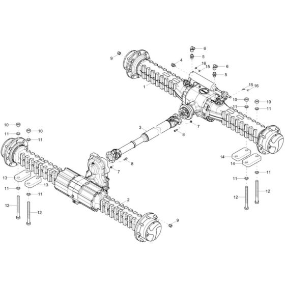Axle Assembly for Wacker DW90-2