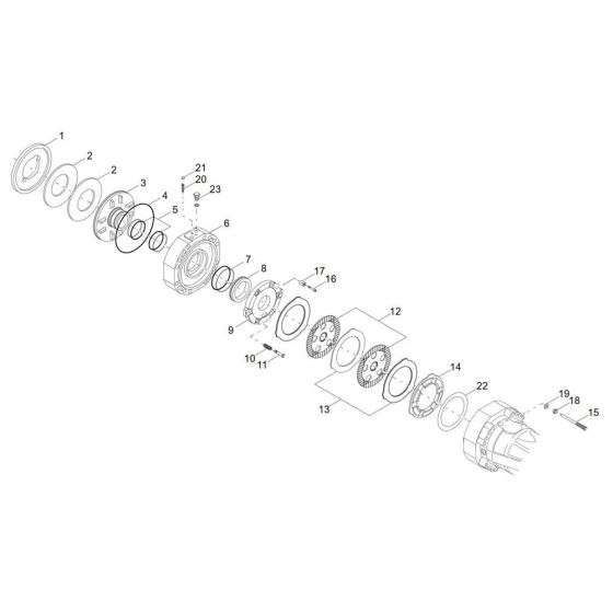 Brake Assembly for Wacker DW90-3