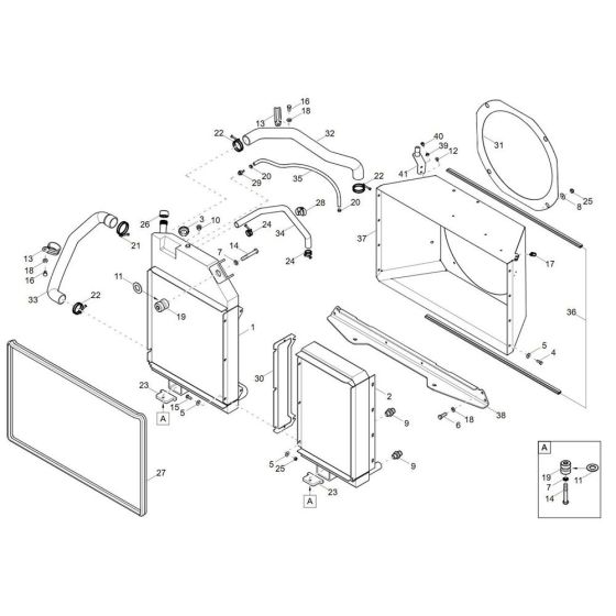 Combi-Cooler for Wacker DW90-3