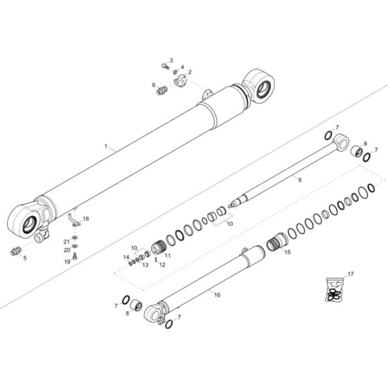 Dipper Arm Cylinder Assembly