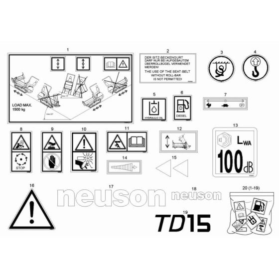 Decals for Wacker TD15-3S