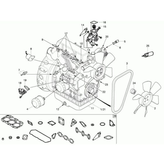 Engine Assembly for Wacker TD15