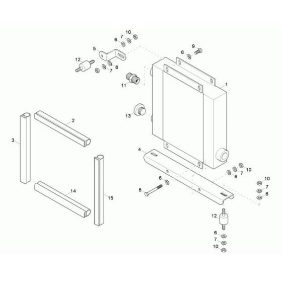 Cooler Assembly for Wacker TD9