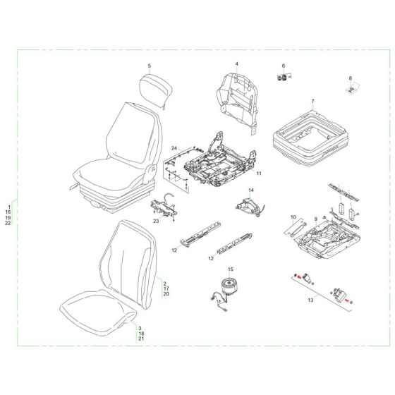 Seat Assembly for Wacker TH412