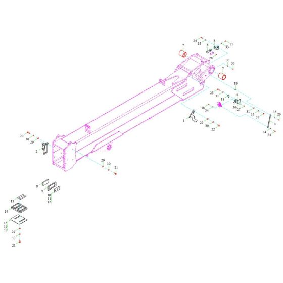 Guide Arm Assembly for TH522