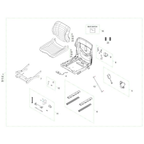 Seat Assembly for Wacker TH522
