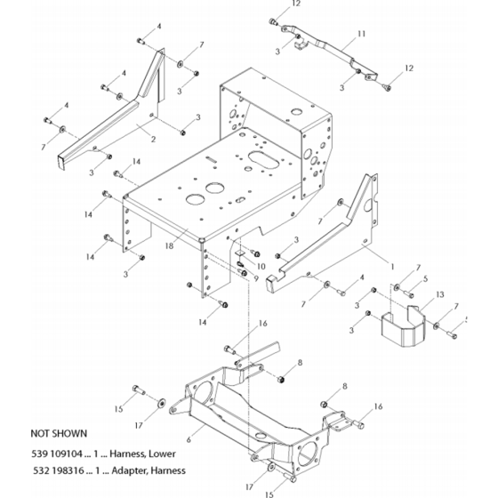 Frame Assembly for Husqvarna WH3615