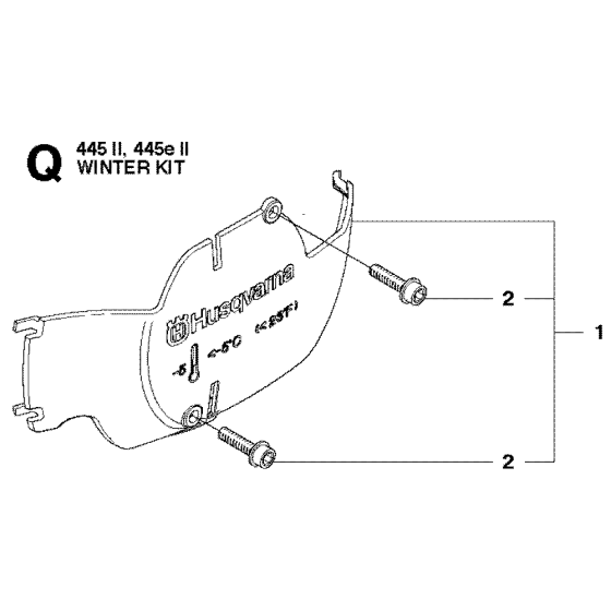 Winter Kit Assembly For Husqvarna 445ii Chainsaw