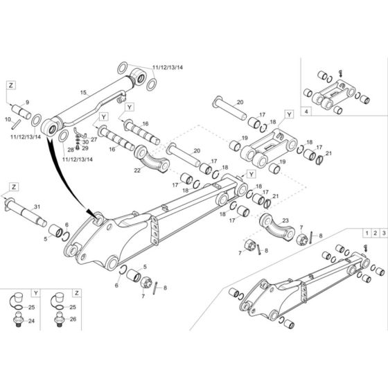 Dipperstick Assembly for Wacker