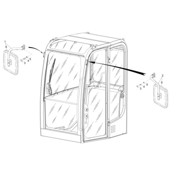 Mirror Assembly for Wacker 28Z3