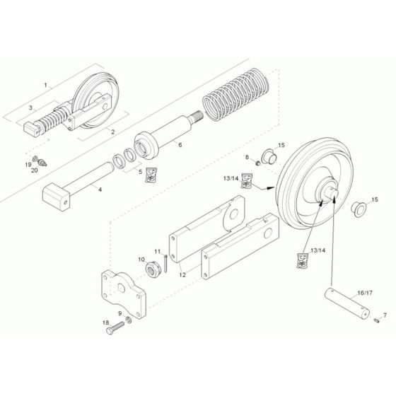 Track Tensioner for Neuson 38Z3